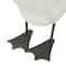 White Polystone French Country Garden Sculpture, 25" x 8" x 15"